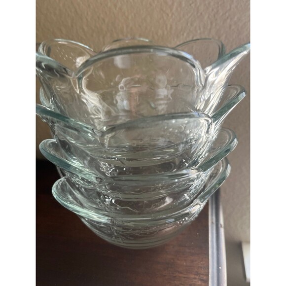 Set of Vintage Pfaltzgraff Clear Glass Salad/Fruit Bowls - Picture 2 of 10